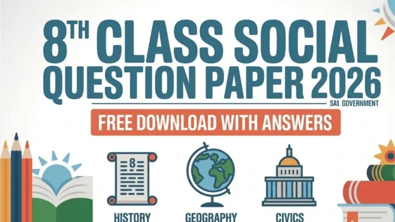 8th Class Social Question Paper 2026 SA1 Government: The Complete Guide to Exam Preparation