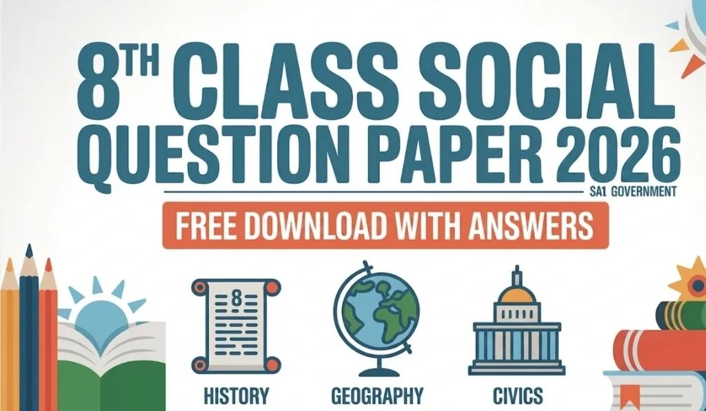 8th Class Social Question Paper 2026 SA1 Government: The Complete Guide to Exam Preparation