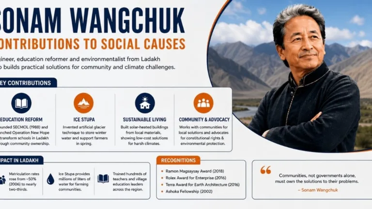 Sonam Wangchuk’s Contributions to Social Causes: Education, Climate, and Community Change in Ladakh